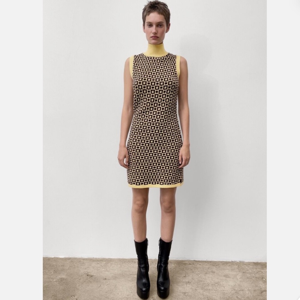 Zara Jacquard Dress, Size Small